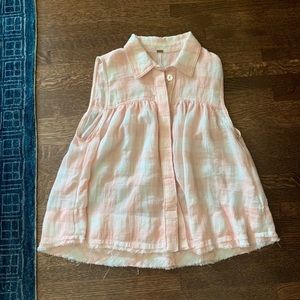 Free People Button Down Tank top